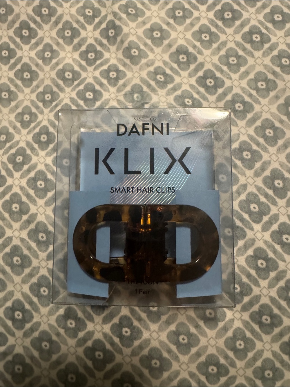 Dafni KLIX Tortoiseshell Hair Clip - Brown